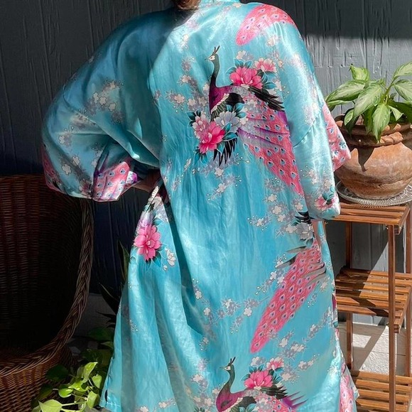 Sam Well Peacock Robe *missing belt* - Picture 5 of 6